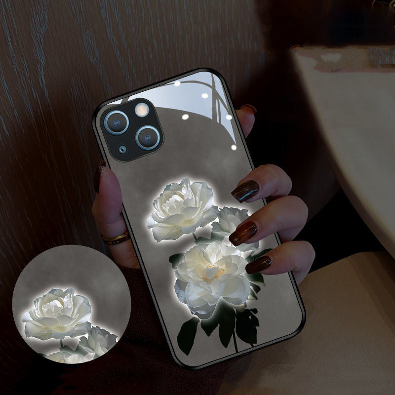 Luminous Mobile Phone Shell Camellia