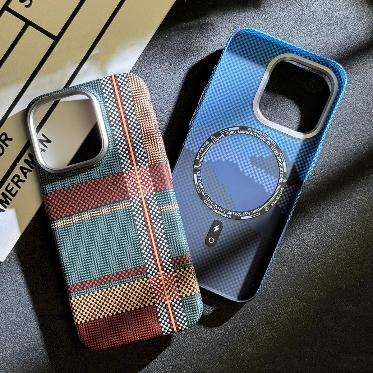 Magnetic Kafra Pattern Carbon Fiber All-inclusive Protective Cover Phone Case