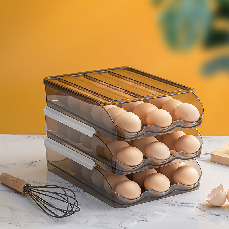 Creative Self-rolling Egg Box Refrigerator Drawer