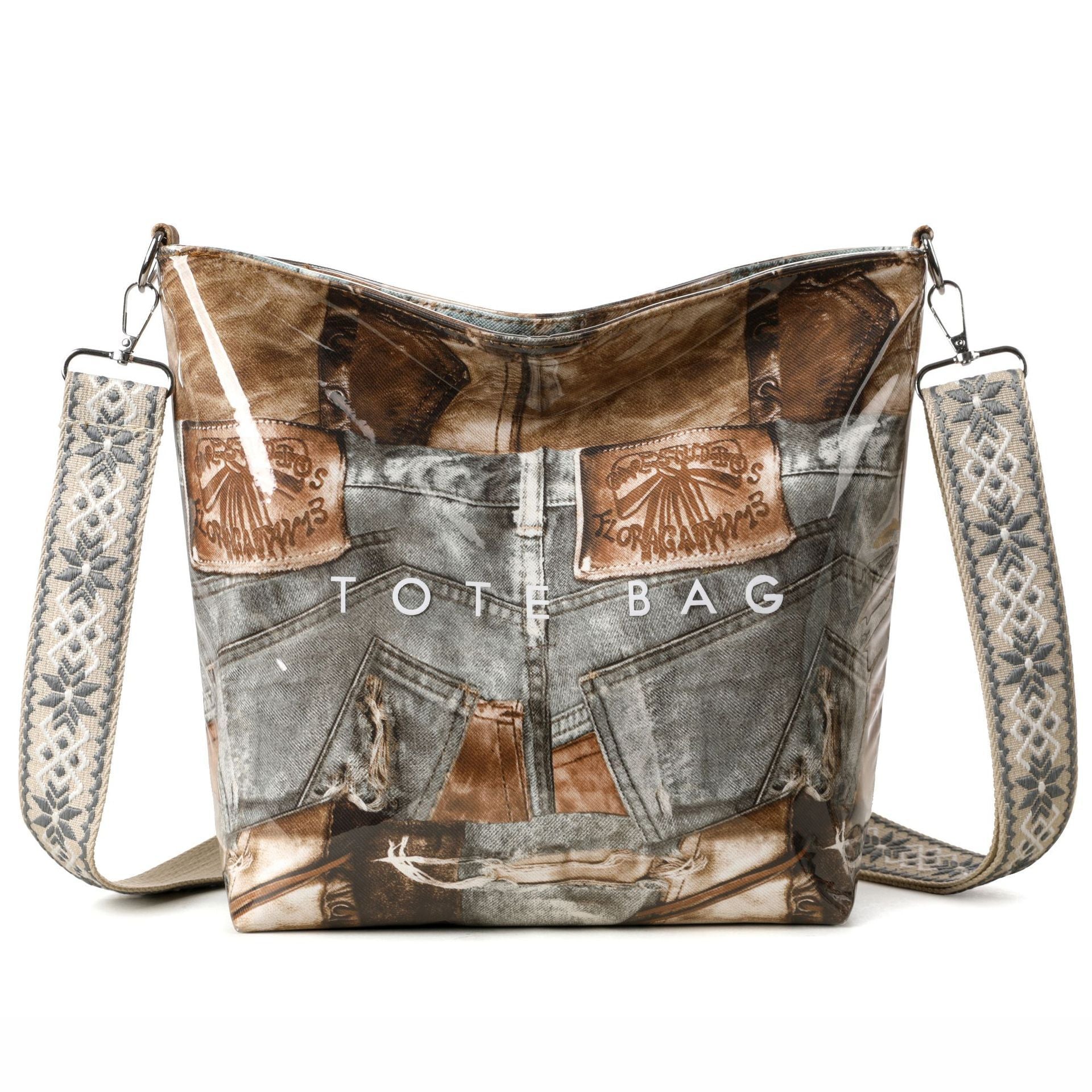 Large Capacity New Retro Patchwork Tote Bag