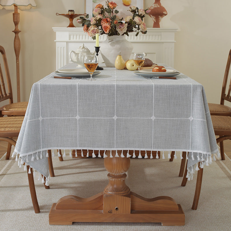 Waterproof Tablecloth Household Cotton And Linen Simplicity