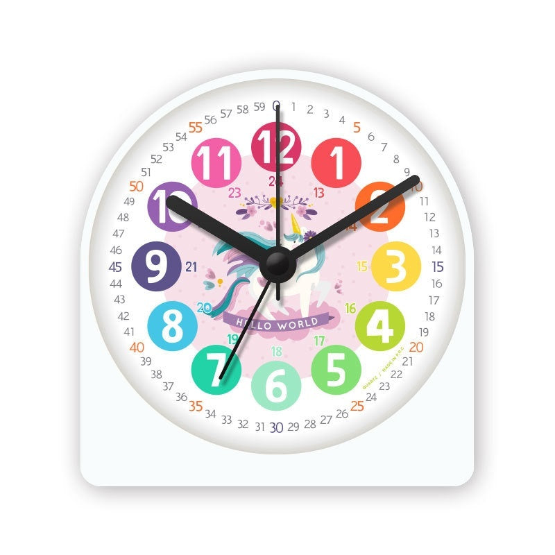 Children Little Alarm Clock Student Only Wake Up Artifact Mute Cartoon Style Bedroom Bedside Night Light