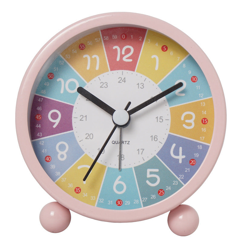 Metal Cartoon Children's Early Education Alarm Clock Student Desktop