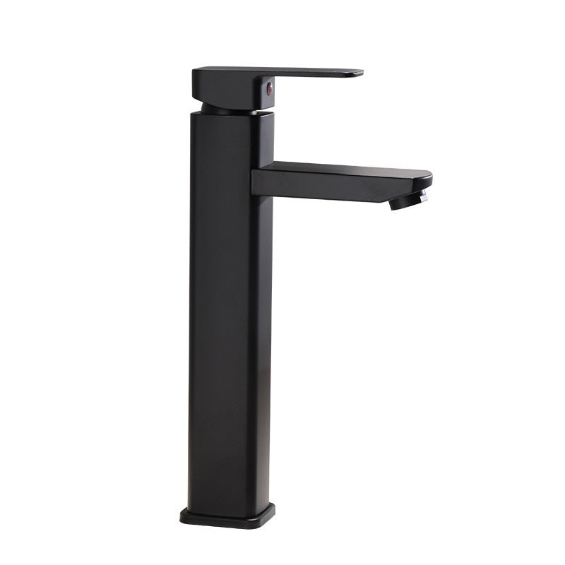Table Basin Faucet Black Hot And Cold Square Household