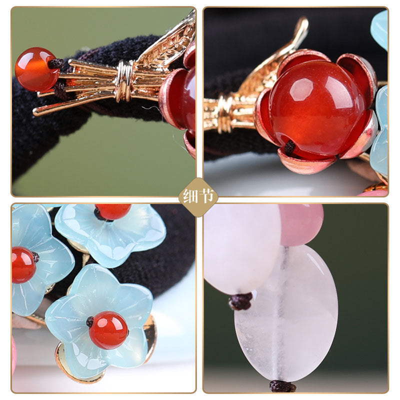 Glazed Retro Hair Ring Head Rope For Women