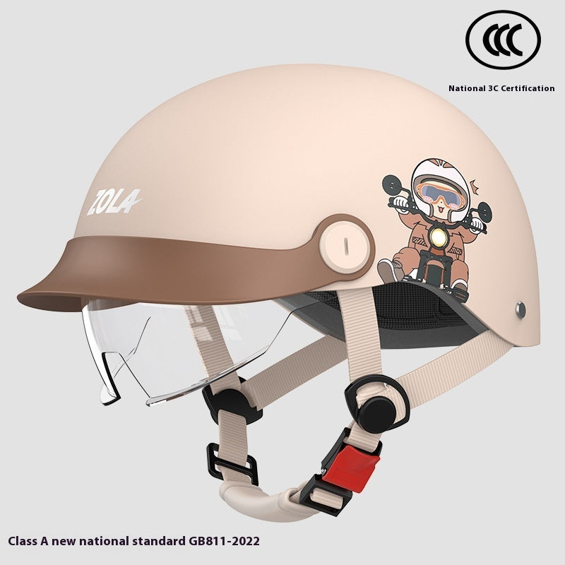 Electric Bicycle Helmet Men's And Women's Summer Sun Protection Lightweight