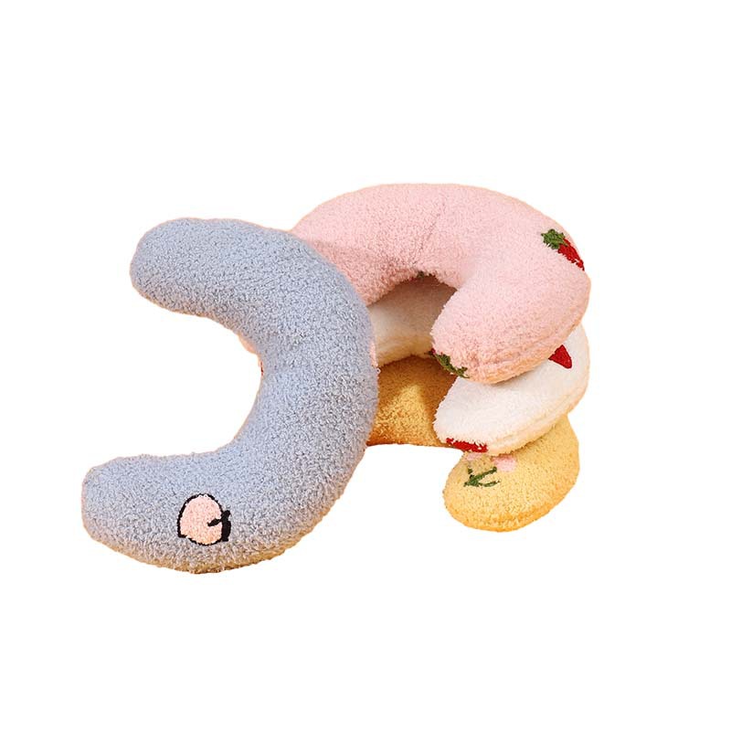 Dogs And Cats To Sleep With Cartoon Pillow Pet Half Moon Pillow Deep Sleep U-shaped Pillow