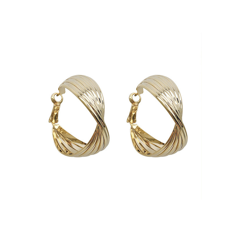 Twisted Metal Eardrop Earring