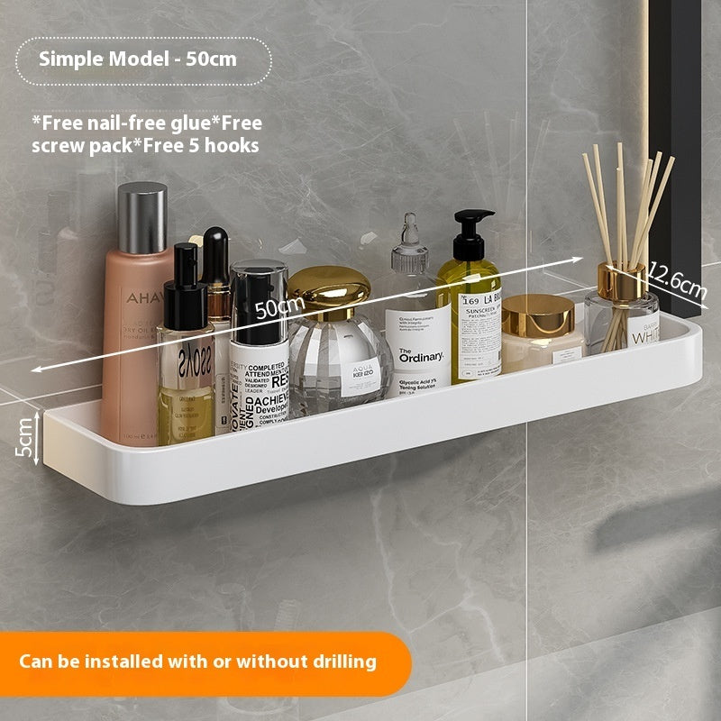 White Punch-free Bathroom Rack Wall-mounted