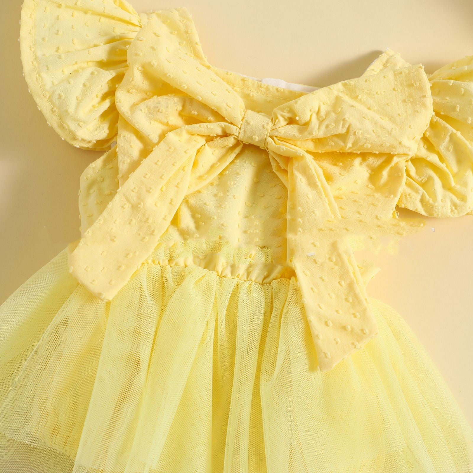 Girls' Casual Jumpsuit Big Bow Stitching Dress