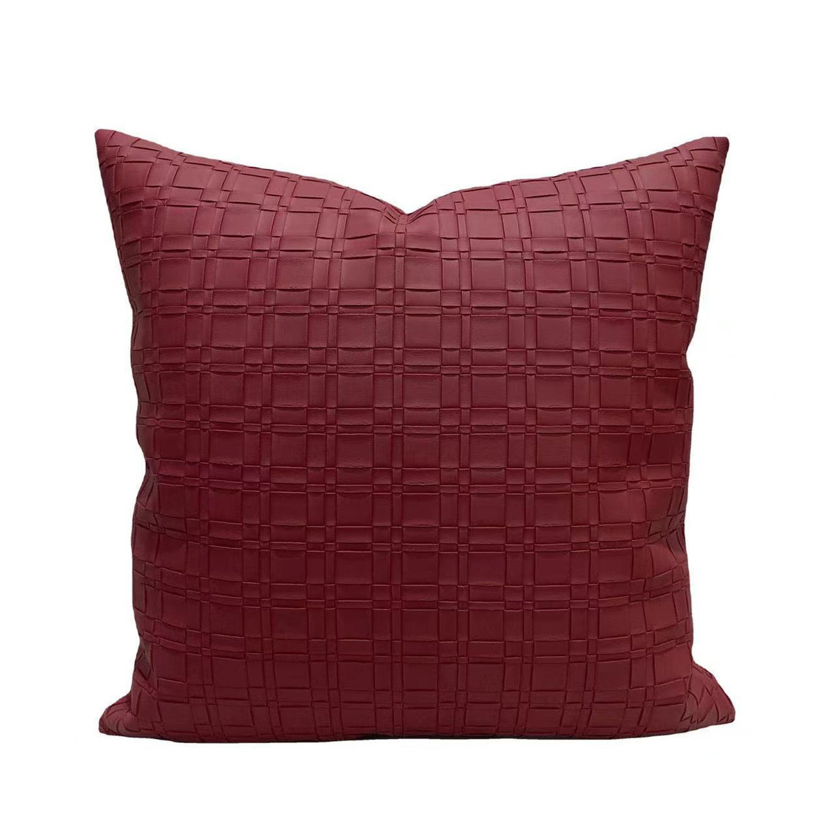 Simple Modern New Chinese Jacquard Woven Leather Pillowcase