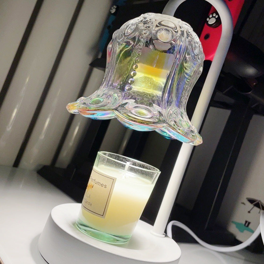 Colorful Glass Bedside Wax Lamp Bedroom