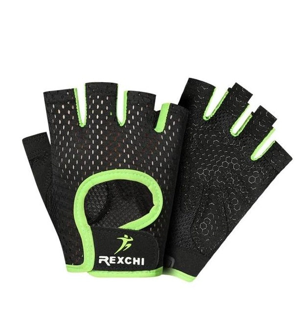 Gants de cyclisme mi-doigts respirants en maille papillon pour le fitness