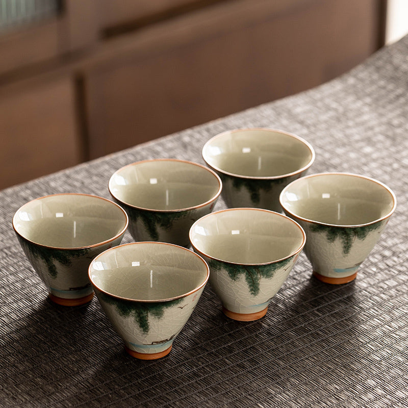 Hand Painted Tea Cup Porcelain Kung Fu Tea Set Teacup Suit