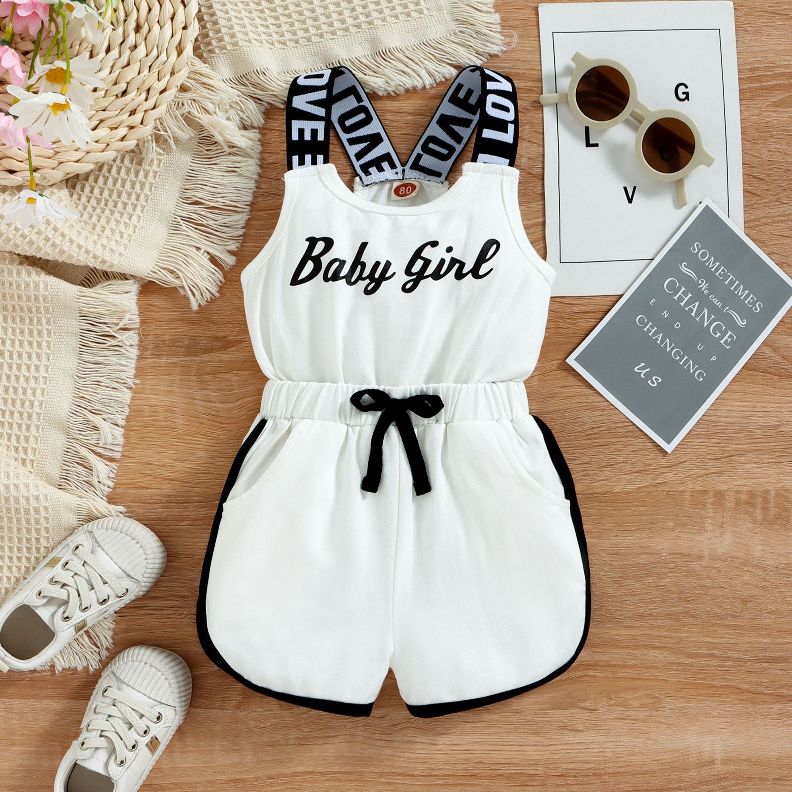 Children's Fashion Solid Color Romper Baby Gine