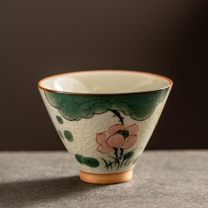 Hand Painted Tea Cup Porcelain Kung Fu Tea Set Teacup Suit