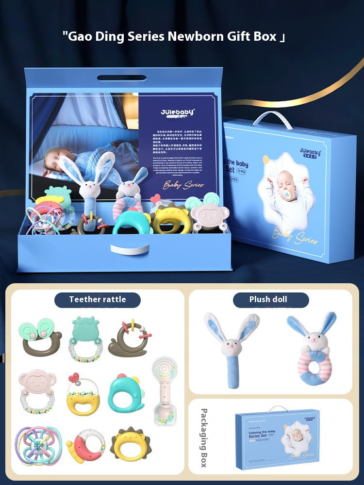Newborn Child Meeting Gift Box Baby's Rattle Toy Suit