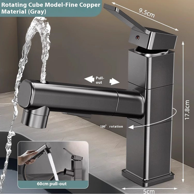 Pull-out Faucet Bathroom Wash Face Hand