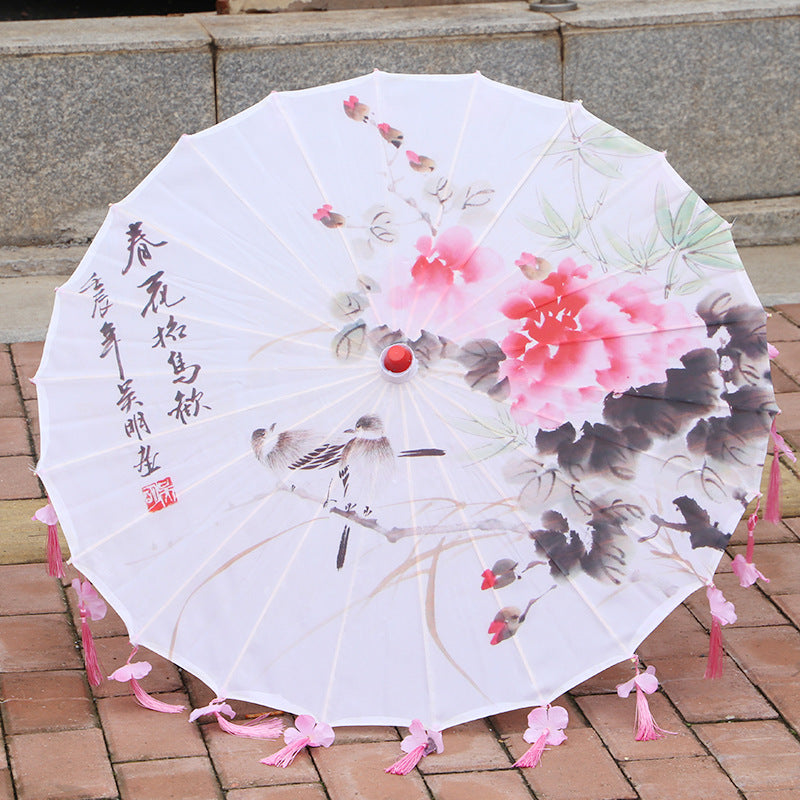 Handmade Dance Performance Printing Silk Umbrella