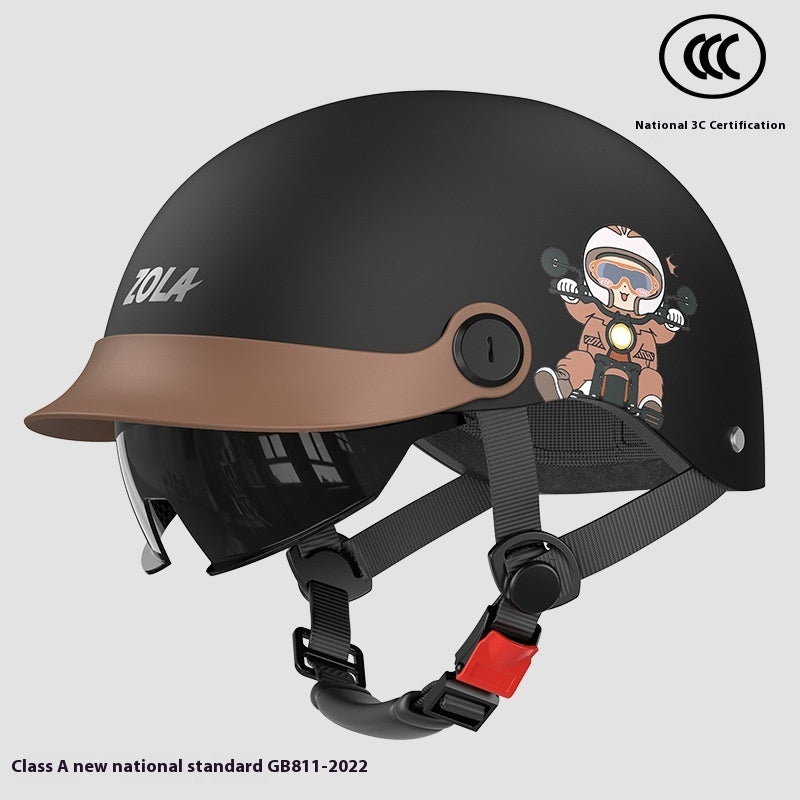 Electric Bicycle Helmet Men's And Women's Summer Sun Protection Lightweight
