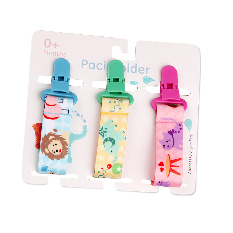 Cartoon Pattern Combination Three Packs Of Baby Pacifier Teether To Prevent Falling