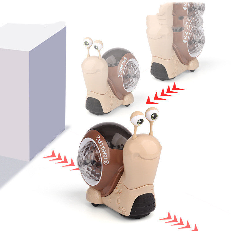 Electric Universal Swing Nodding Small Snail Music Projection Light Toys