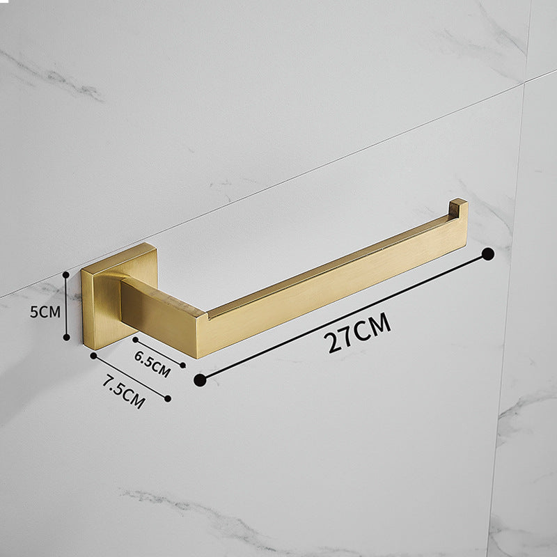 Brushed Gold Bath Towel Rack Bathroom Golden Pendant Set