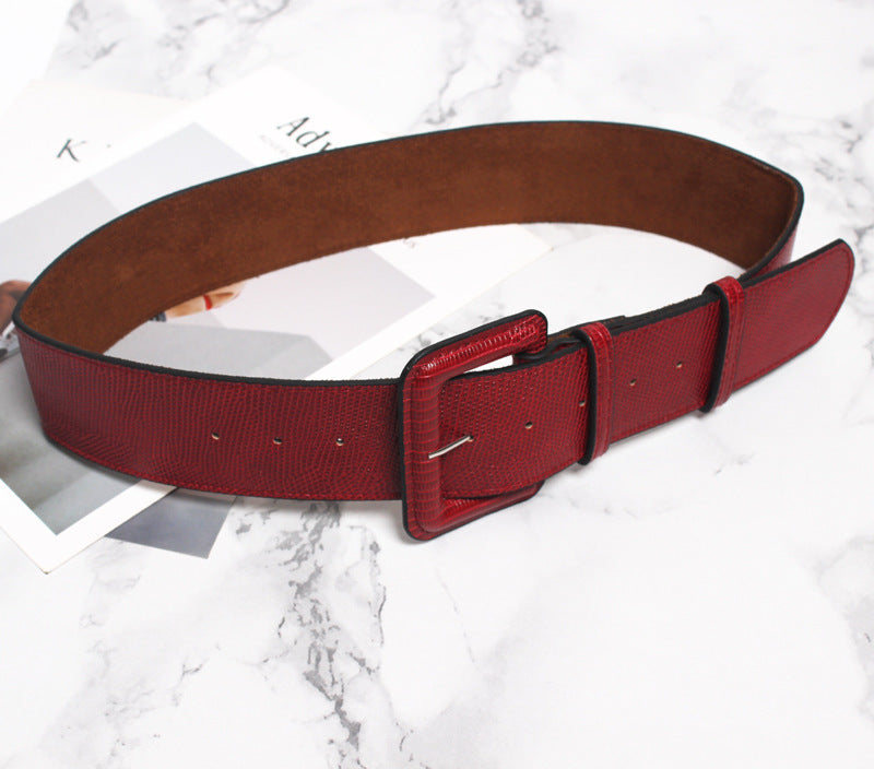 Ceinture large simple pour femme, décontractée et polyvalente, décorative