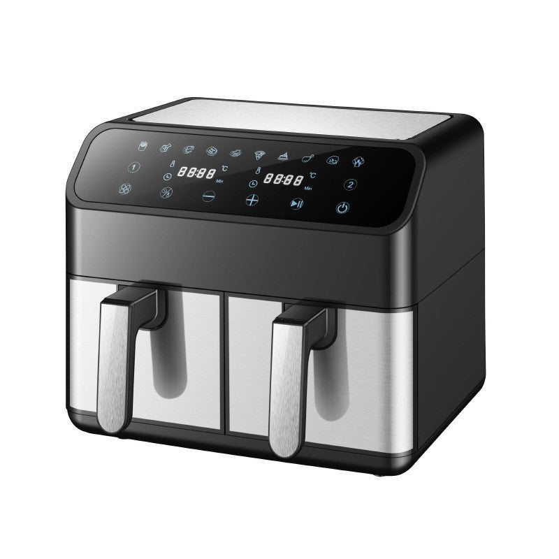 Large Capacity 8L Multi-functional Stainless Steel Double Pot Air Fryer