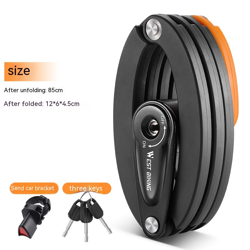 Anti-theft Key Mountain Bike Electric Car Chain Lock Motorcycle Folding Lock