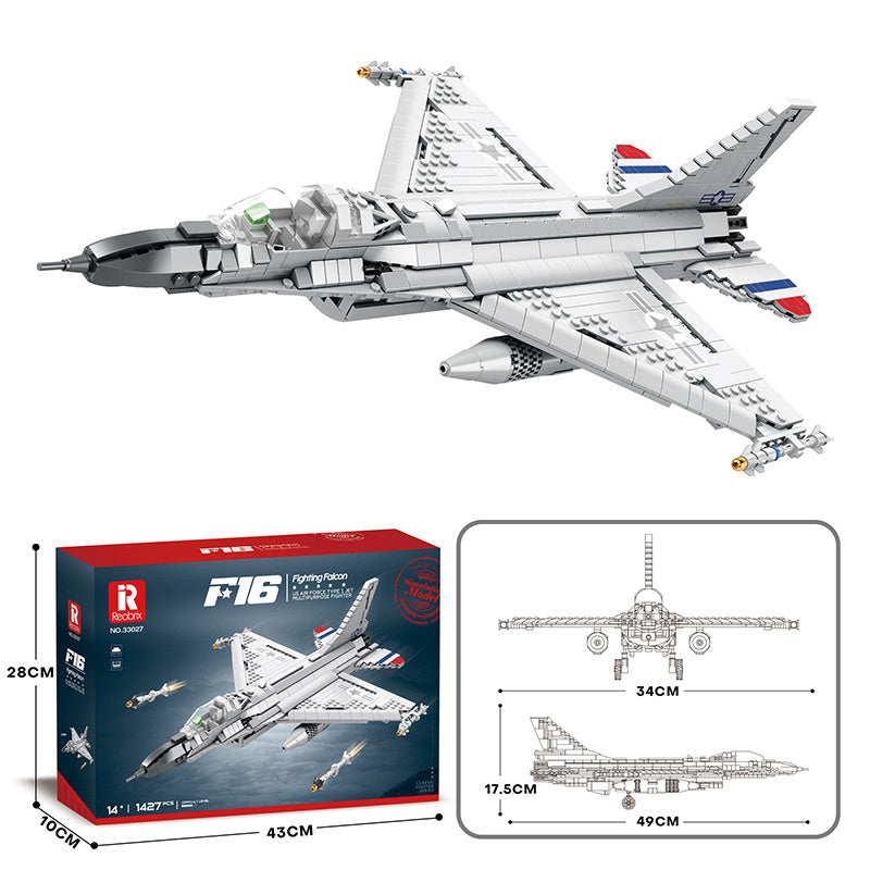 Military Building Blocks Fighter Puzzle Assembling Building Blocks