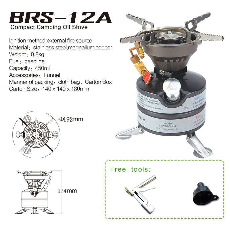 Cuisinière à essence de camping portable robuste pour équipe d'alpinisme