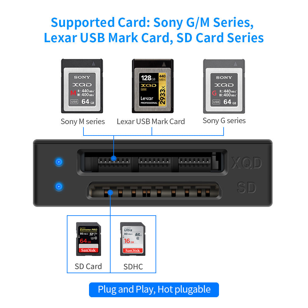 Function Type C To XQD Card Reader USB 3.0 Card Reader M G Memory Card