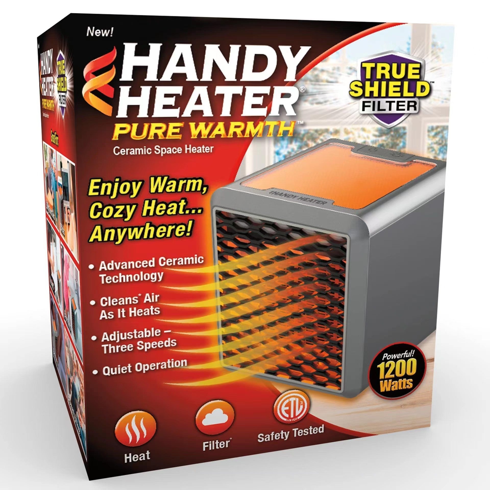 Colorful Square Warm Air Blower The Third Gear Wind Speed Colorful Heater