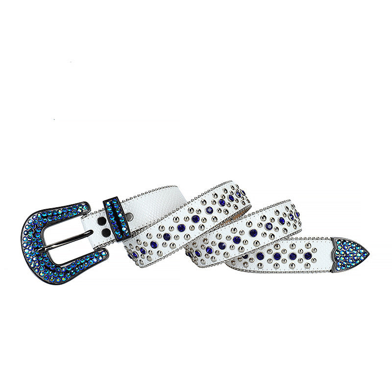Ceinture diamantée tendance pour hommes et femmes