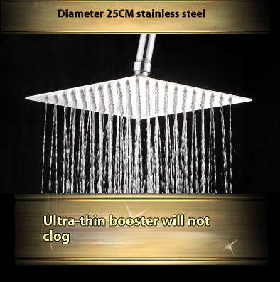 Bathroom Top Spray Stainless Steel Shower Large Top Supercharged Detachable Shower Head Suit Silicone Water Outlet