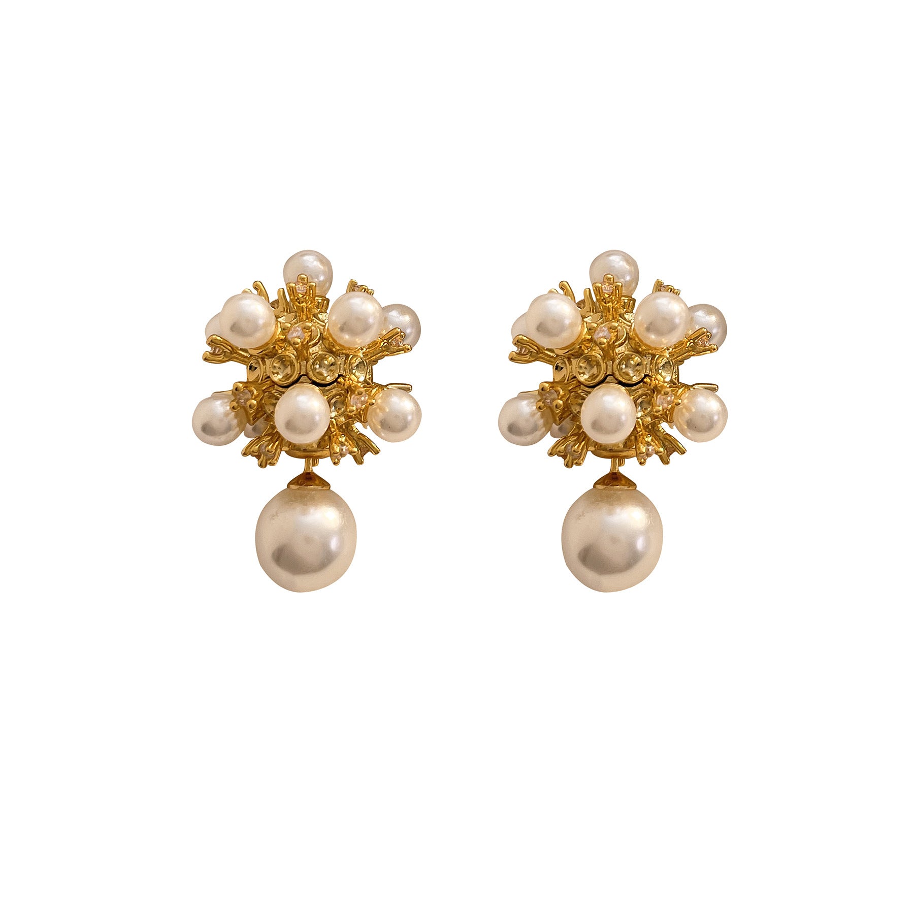 Dandelion Pearl Stud Earrings Special-interest Design