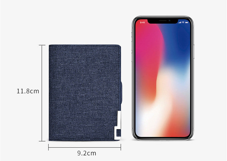 Men's Fashion Multifunctional Short Canvas Card Holder