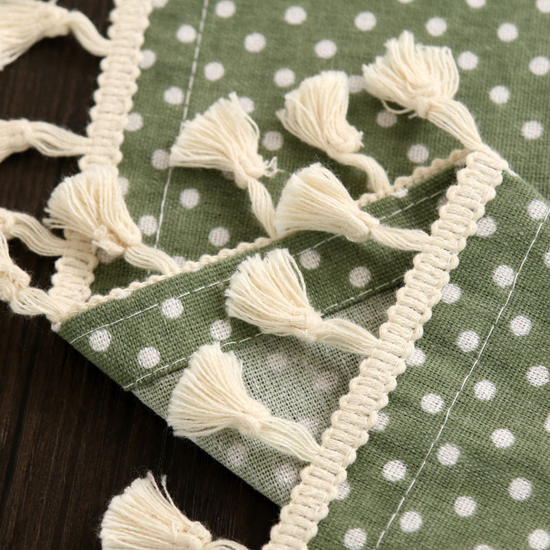 Cotton And Linen Round Table Rectangular Garden Tablecloth