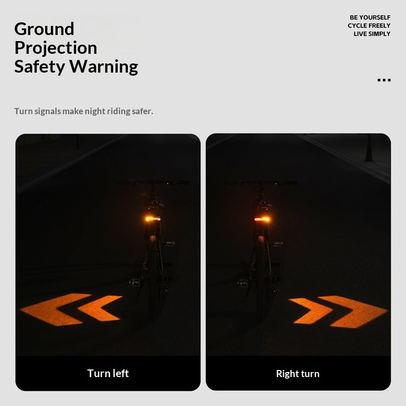 Wireless Remote-Controlled Steering Rear Bike Light