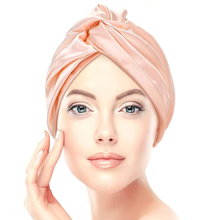 Double Layer  Silk Silk Nightcap Without Any Mark