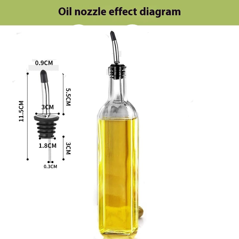 Glass Oil Bottle Non-hanging Olive Oil Pot Kitchen Food Grade Glass Oil Pot Set Box