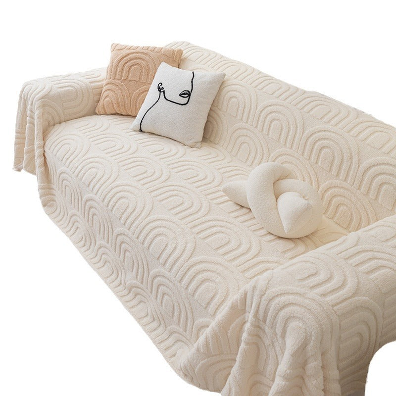 Anti-scratching Plush Sofa Towel All-inclusive Thickened