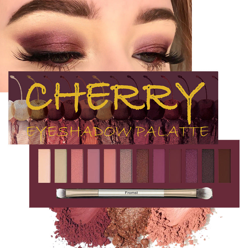 12 Colors Eye Shadow Plate Matte Shimmer Powder