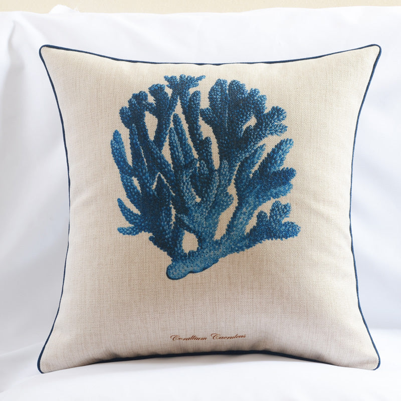 Ocean Series Home Sofa Cotton And Linen Cushion Case