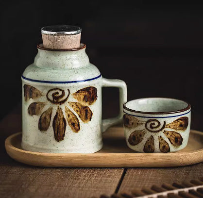 One Pot One Cup Japanese Style Liquor Set Retro Tea Cup
