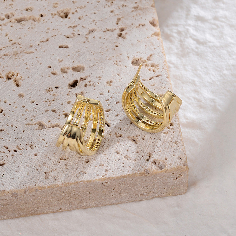 Fashion Metal Irregular Pop Earrings