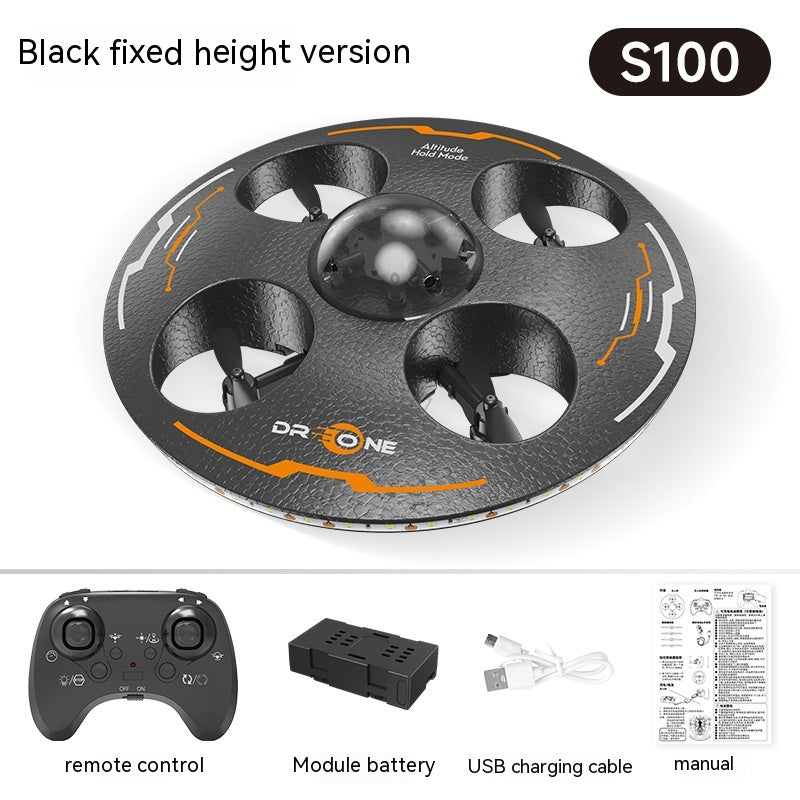 Remote Control Flying Saucer Drop-resistant Luminous Children UAV Toy