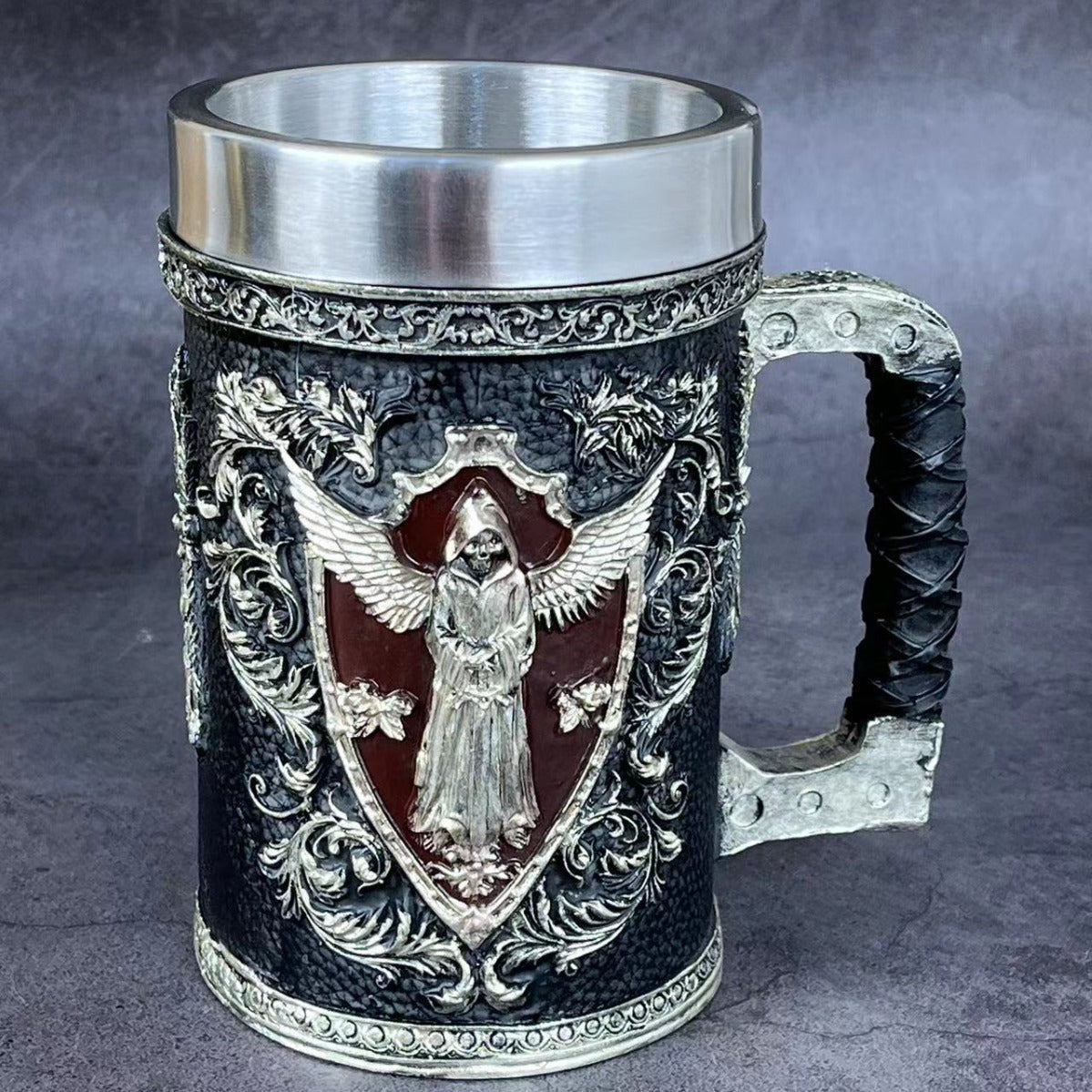Medieval Beer Steins Retro Creative Coffee Cup Stainless Steel Mug Cup