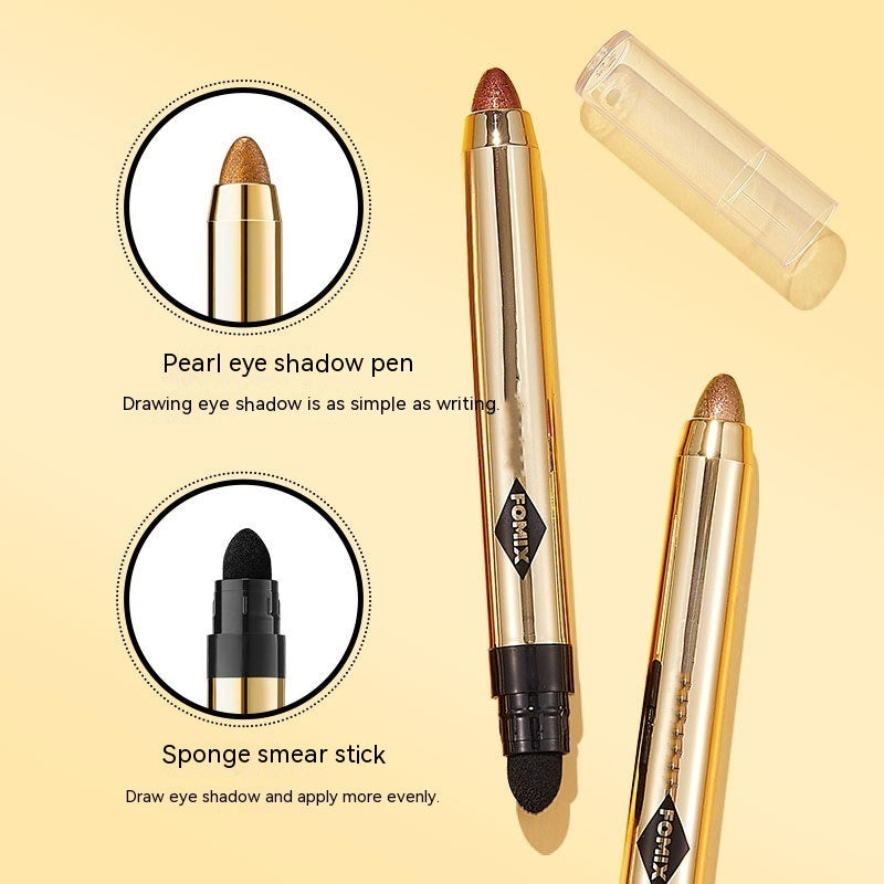 Magic Color Shining Highlight Eyeliner Pen Pearlescent Thin And Glittering Repair And Brightening Double-headed Smudger One-touch Molding